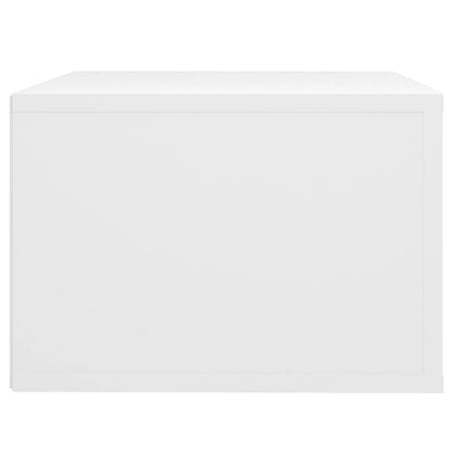 vidaXL Table de chevet murale Blanc 50x36x25 cm
