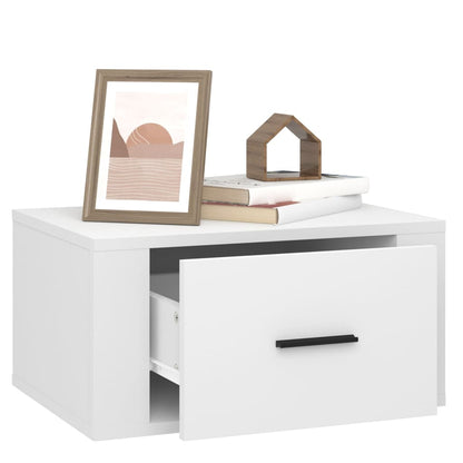 vidaXL Tables de chevet murales 2 pcs Blanc 50x36x25 cm