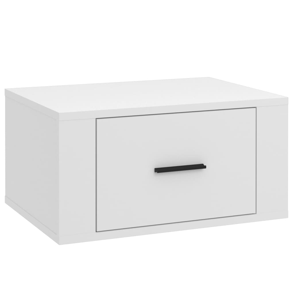 vidaXL Tables de chevet murales 2 pcs Blanc 50x36x25 cm