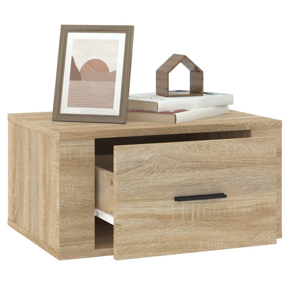 vidaXL Tables de chevet murales 2 pcs Chêne sonoma 50x36x25 cm