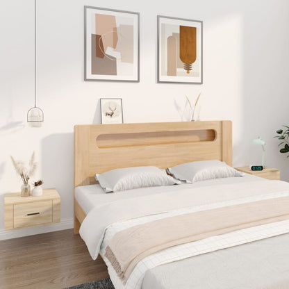 vidaXL Tables de chevet murales 2 pcs Chêne sonoma 50x36x25 cm