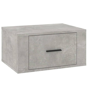vidaXL Table de chevet murale gris béton 50x36x25 cm