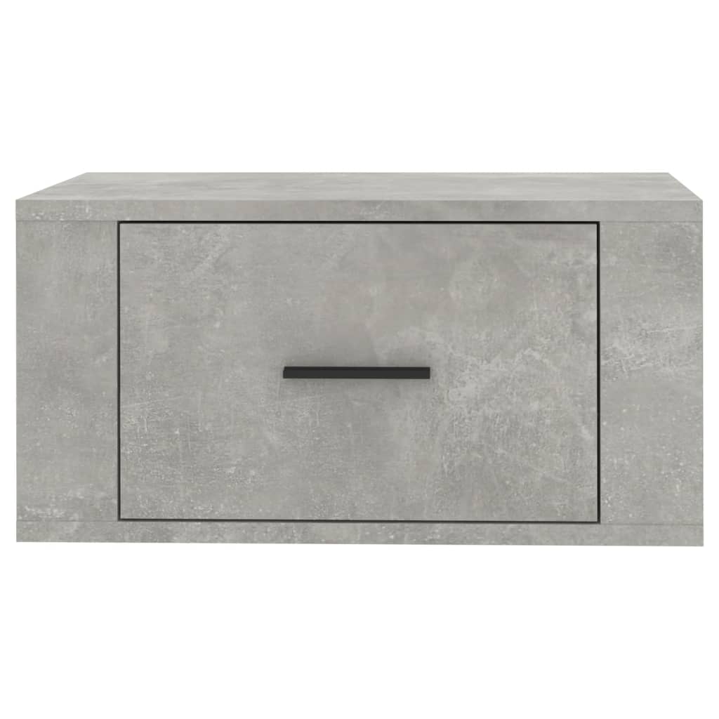 vidaXL Table de chevet murale gris béton 50x36x25 cm