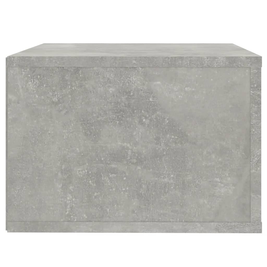 vidaXL Table de chevet murale gris béton 50x36x25 cm