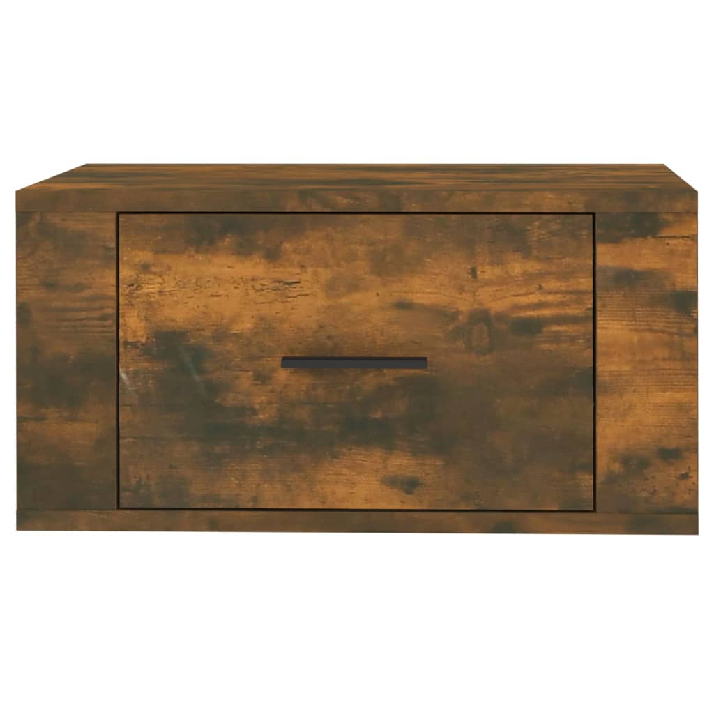 vidaXL Tables de chevet murales 2 pcs Chêne fumé 50x36x25 cm
