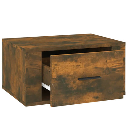 vidaXL Tables de chevet murales 2 pcs Chêne fumé 50x36x25 cm