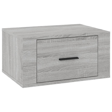 vidaXL Table de chevet murale grise Sonoma 50x36x25 cm