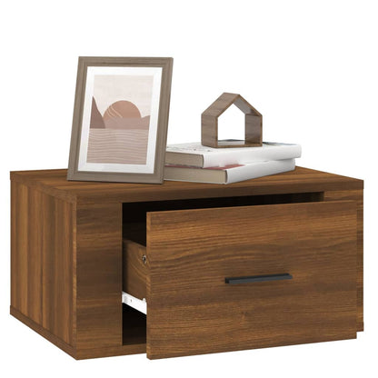 vidaXL Chevet mural Chêne marron 50x36x25 cm