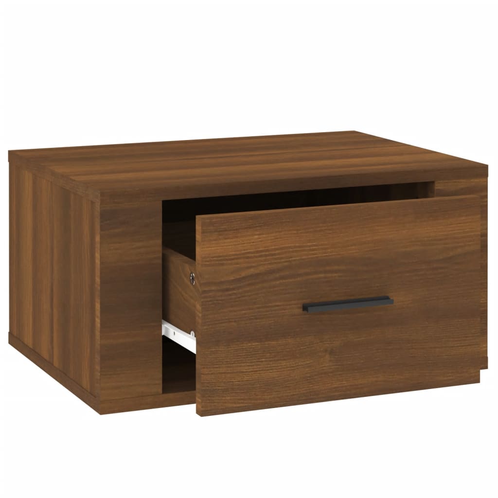 vidaXL Chevet mural Chêne marron 50x36x25 cm