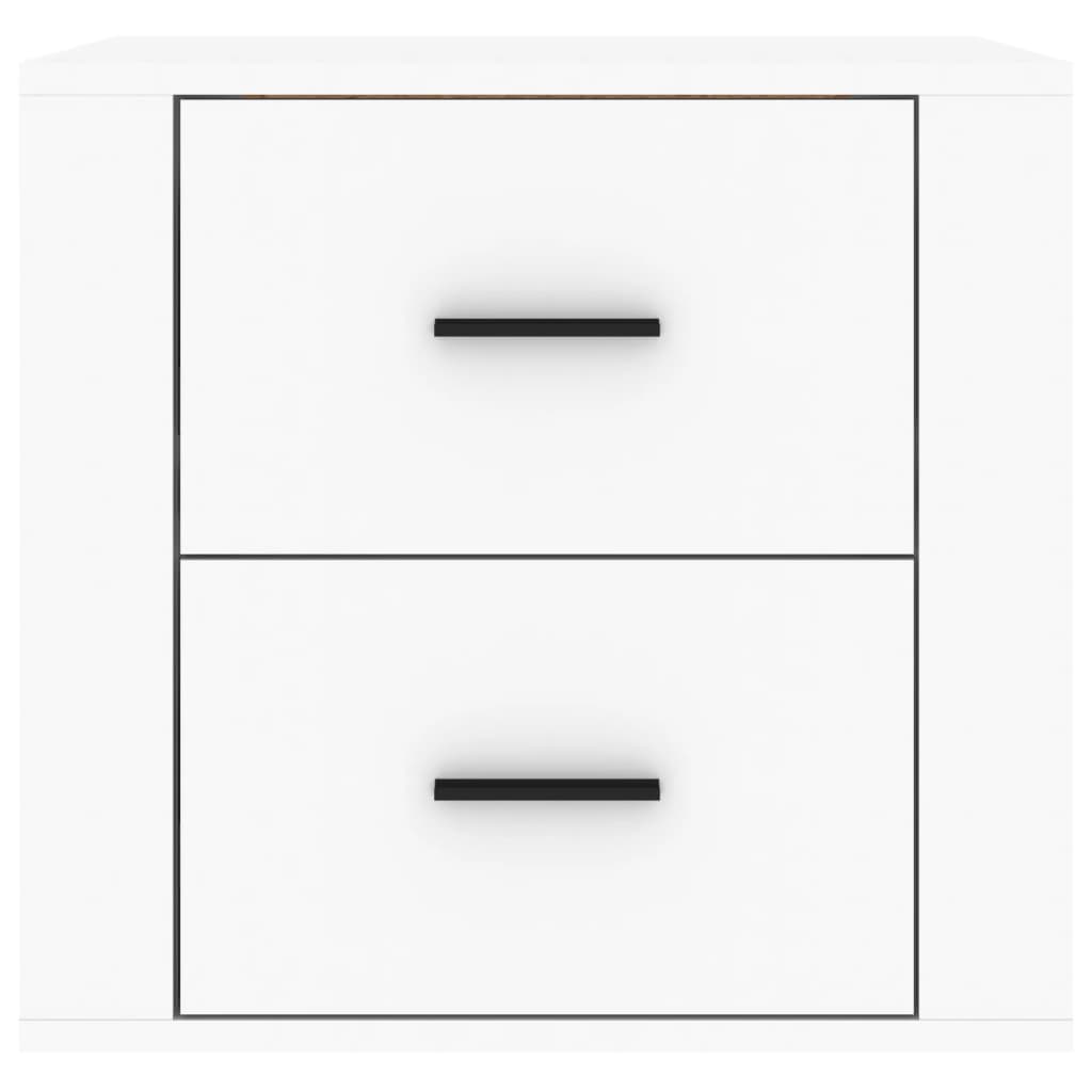 vidaXL Table de chevet murale Blanc 50x36x47 cm