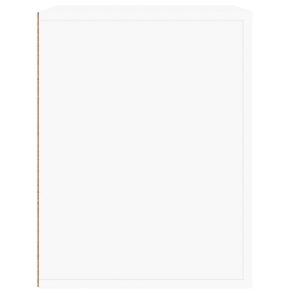vidaXL Table de chevet murale Blanc 50x36x47 cm