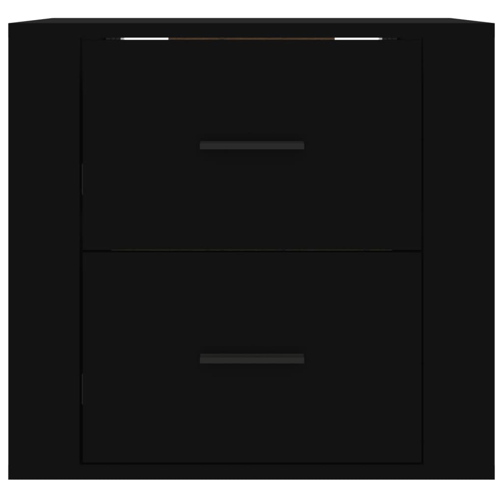 vidaXL Wand-Nachttisch Schwarz 50x36x47 cm