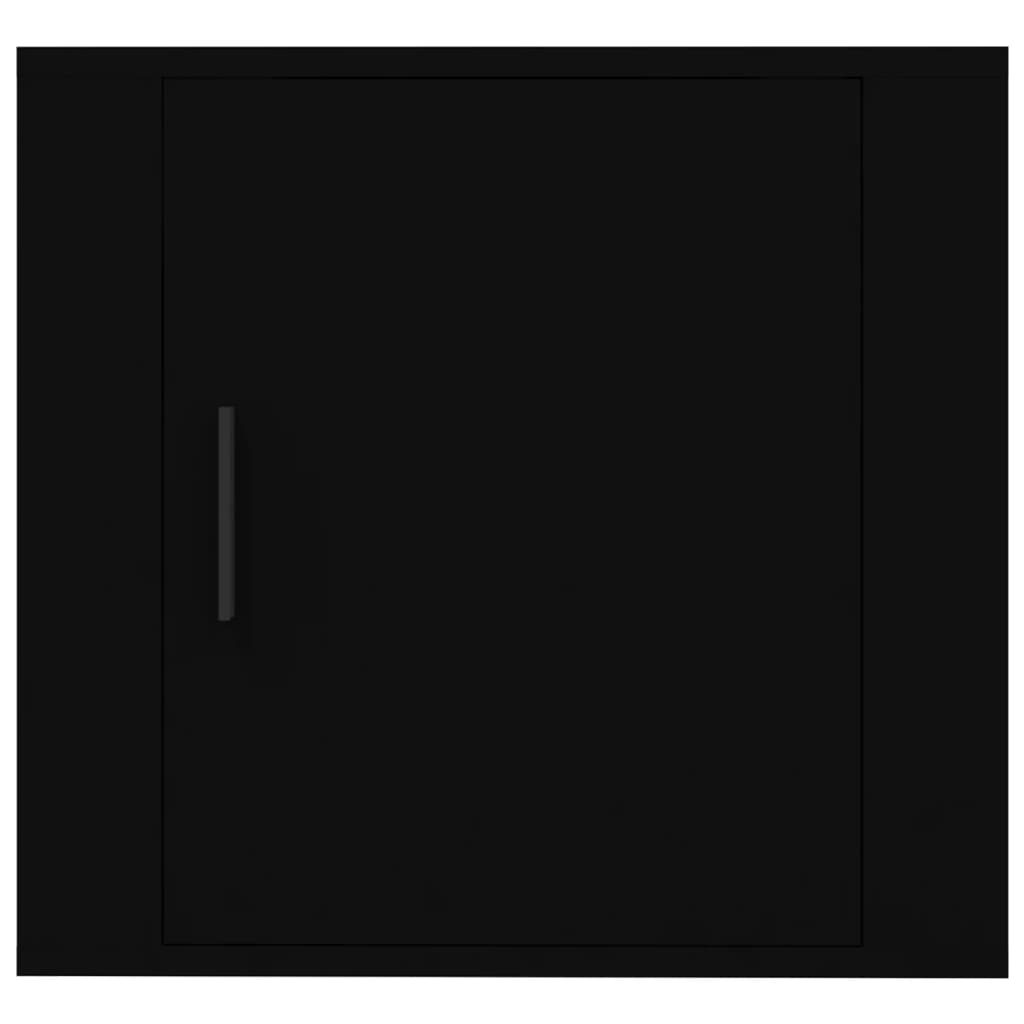 vidaXL Tables de chevet murales 2 pcs Noir 50x30x47 cm