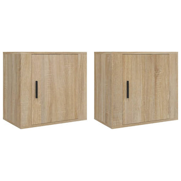 vidaXL Wand-Nachttische 2 Stk. Sonoma-Eiche 50x30x47 cm