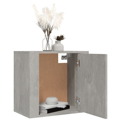 vidaXL Table de chevet murale gris béton 50x30x47 cm