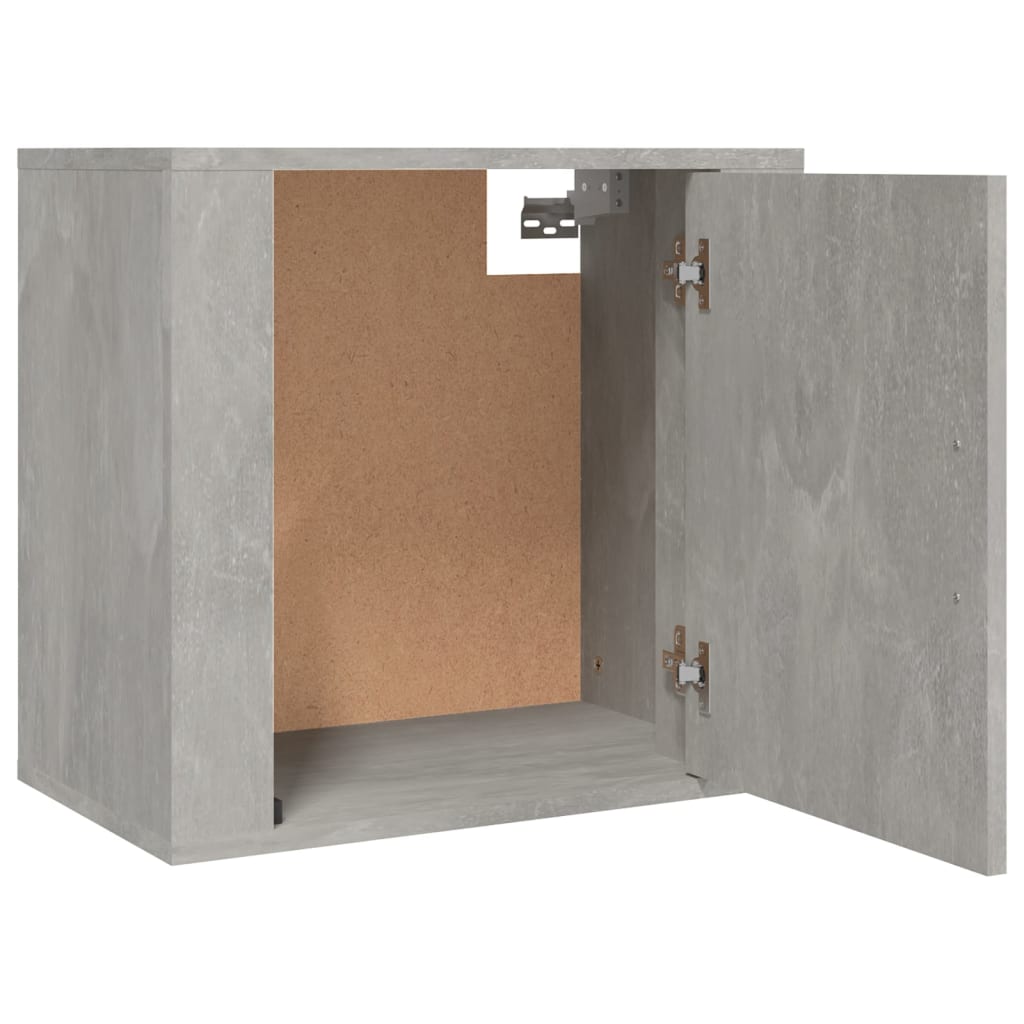 vidaXL Table de chevet murale gris béton 50x30x47 cm