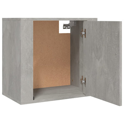 vidaXL Table de chevet murale gris béton 50x30x47 cm