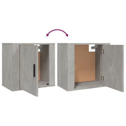 vidaXL Table de chevet murale gris béton 50x30x47 cm