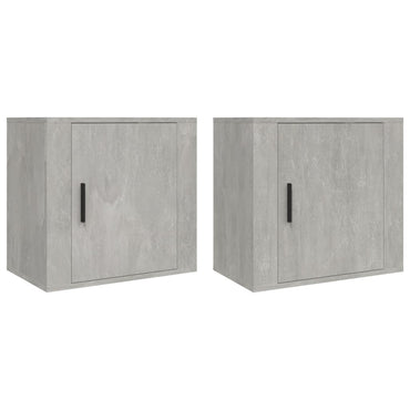 vidaXL Wand-Nachttische 2 Stk. Betongrau 50x30x47 cm