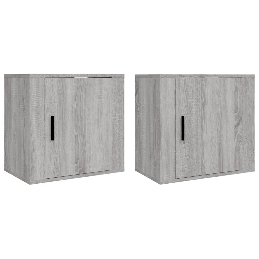vidaXL Tables de chevet murales 2 pcs Gris Sonoma 50x30x47 cm