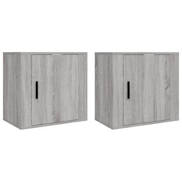 vidaXL Tables de chevet murales 2 pcs Gris Sonoma 50x30x47 cm