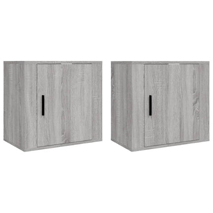 vidaXL Tables de chevet murales 2 pcs Gris Sonoma 50x30x47 cm