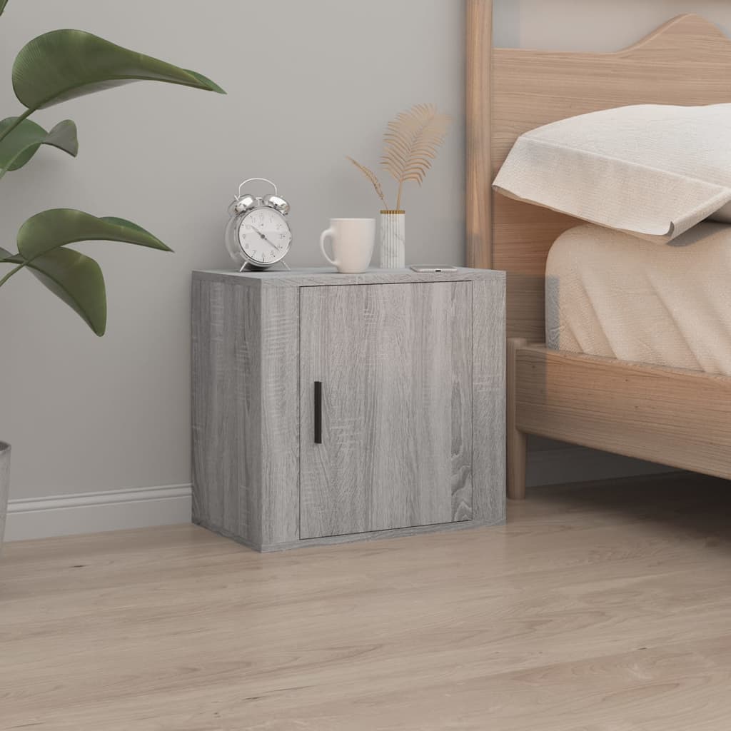 vidaXL Tables de chevet murales 2 pcs Gris Sonoma 50x30x47 cm