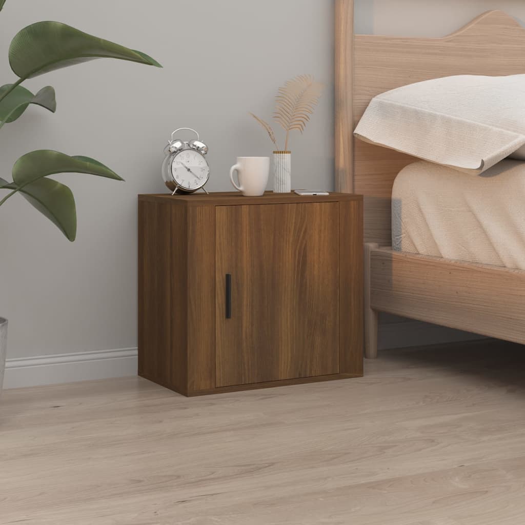 vidaXL Tables de chevet murales 2 pcs Aspect chêne marron 50x30x47 cm
