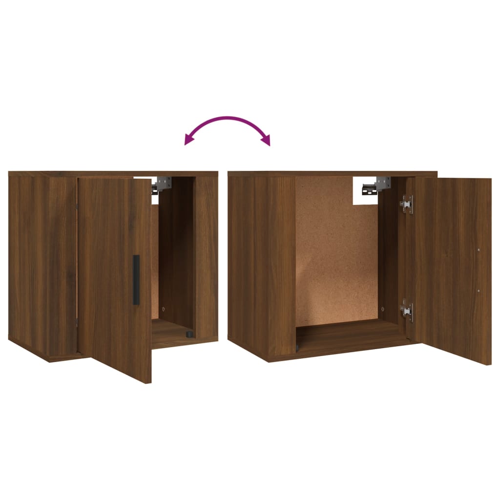 vidaXL Tables de chevet murales 2 pcs Aspect chêne marron 50x30x47 cm