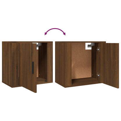 vidaXL Tables de chevet murales 2 pcs Aspect chêne marron 50x30x47 cm