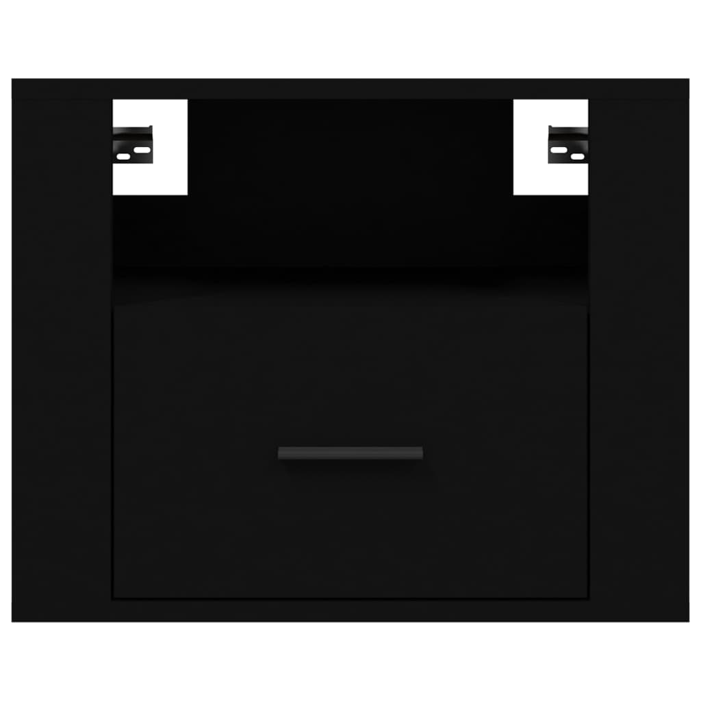 vidaXL Wand-Nachttische 2 Stk. Schwarz 50x36x40 cm