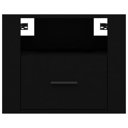 vidaXL Wand-Nachttische 2 Stk. Schwarz 50x36x40 cm