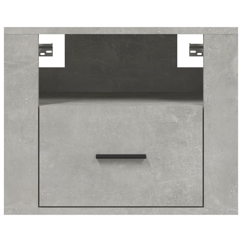 vidaXL Table de chevet murale gris béton 50x36x40 cm