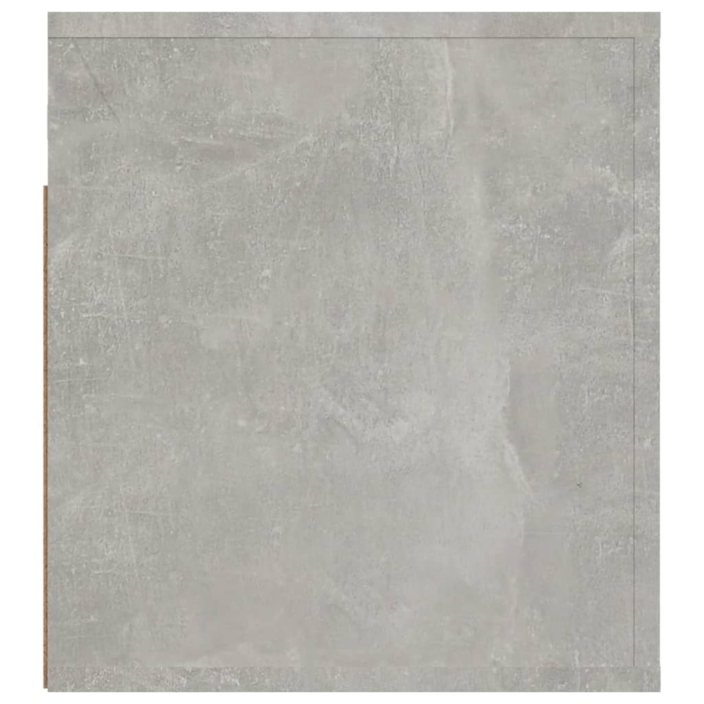 vidaXL Table de chevet murale gris béton 50x36x40 cm