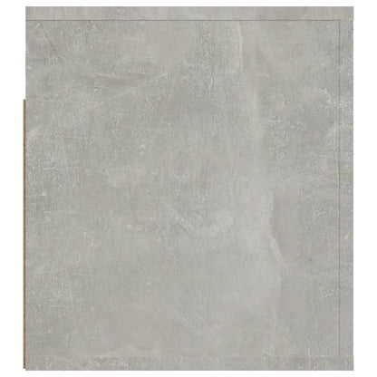 vidaXL Table de chevet murale gris béton 50x36x40 cm