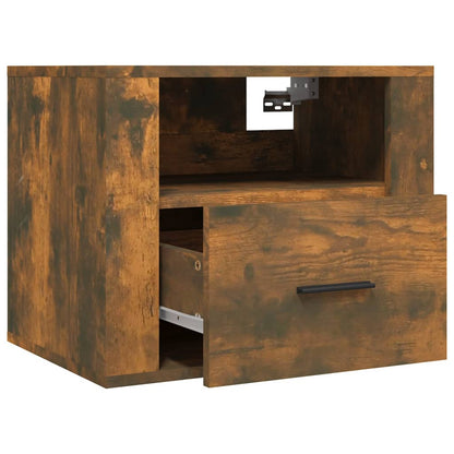 vidaXL Tables de chevet murales 2 pcs Chêne fumé 50x36x40 cm