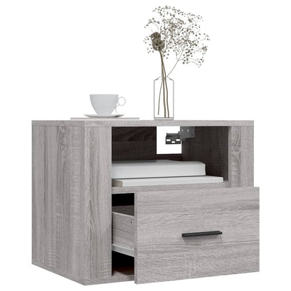 vidaXL Tables de chevet murales 2 pcs Gris Sonoma 50x36x40 cm