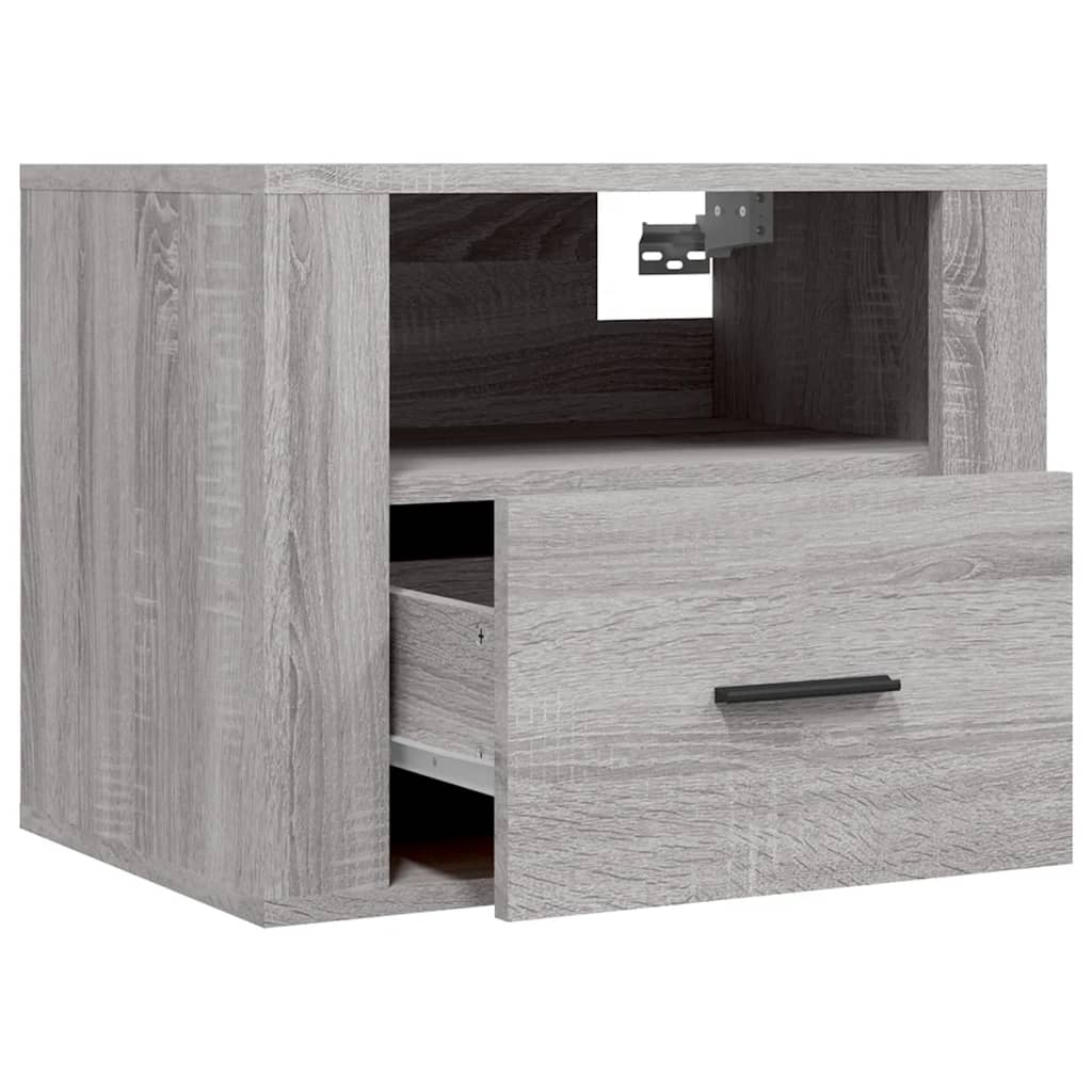 vidaXL Tables de chevet murales 2 pcs Gris Sonoma 50x36x40 cm