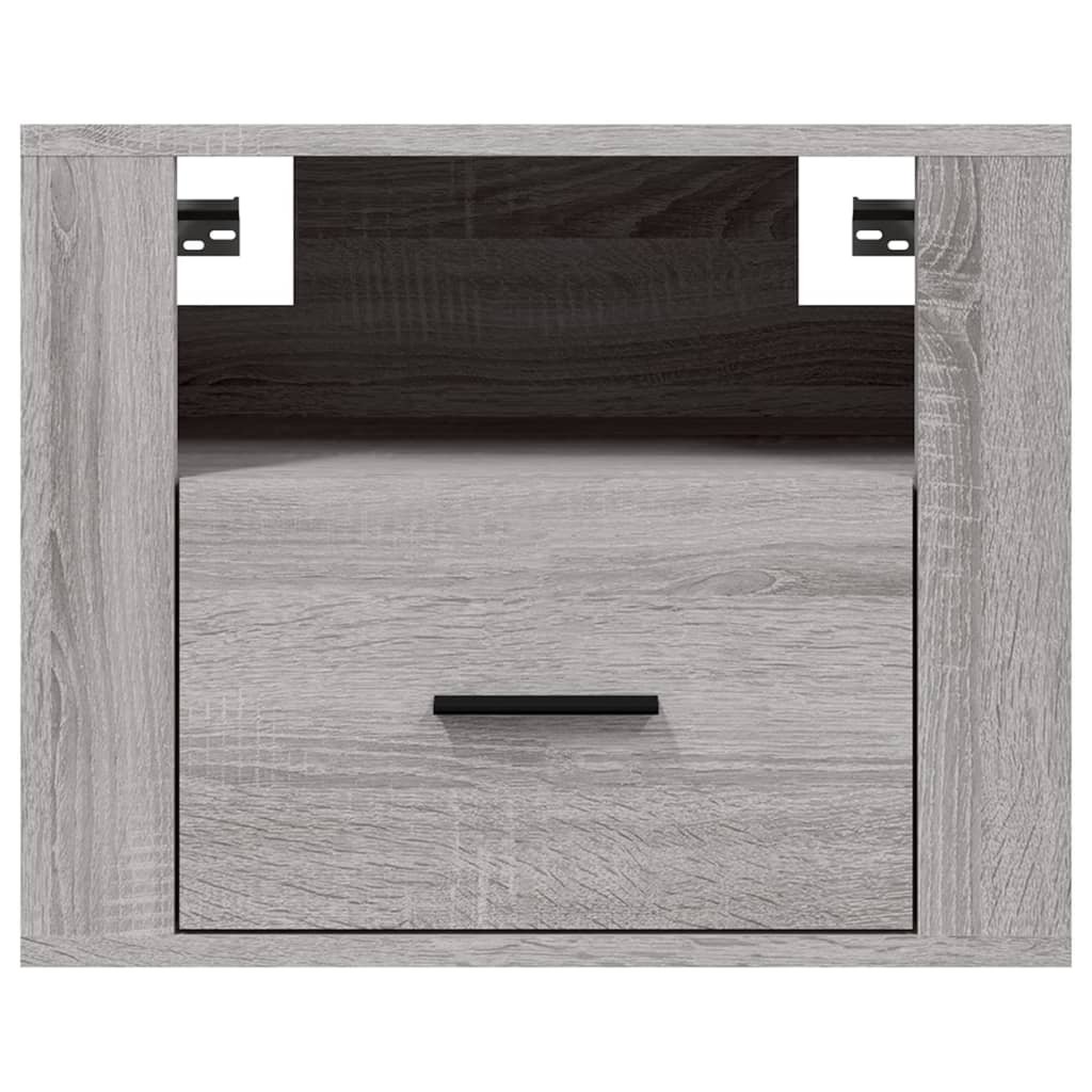 vidaXL Tables de chevet murales 2 pcs Gris Sonoma 50x36x40 cm