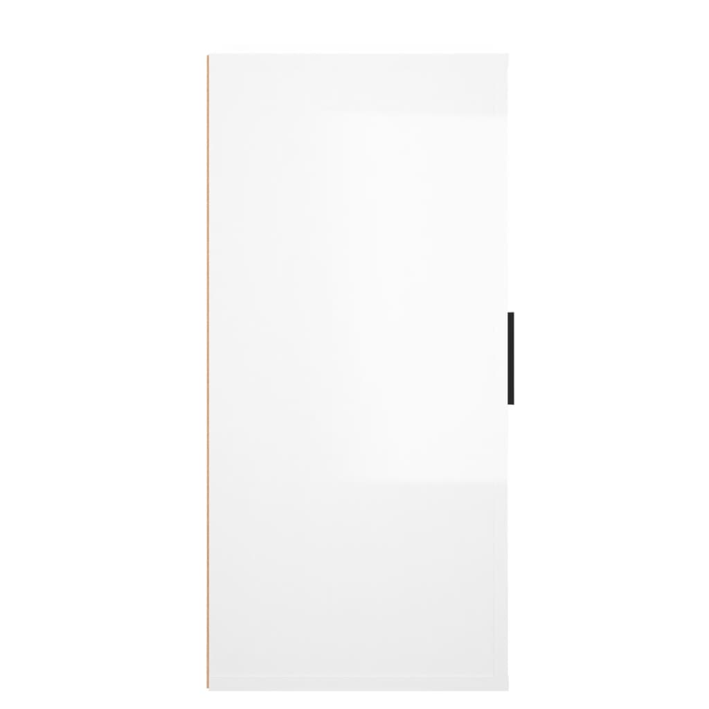 vidaXL Bahut blanc brillant 40x33x70 cm en bois d'ingénierie
