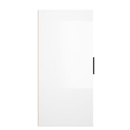 vidaXL Bahut blanc brillant 40x33x70 cm en bois d'ingénierie