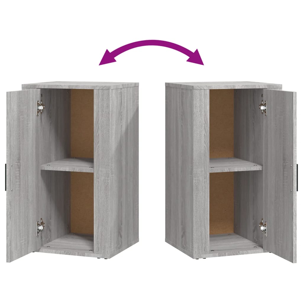 vidaXL Commode grise Sonoma 40x33x70 cm, bois d'ingénierie