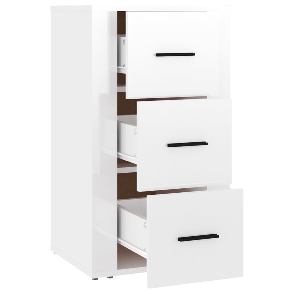 vidaXL Sideboard Hochglanz-Weiß 40x33x70 cm Holzwerkstoff