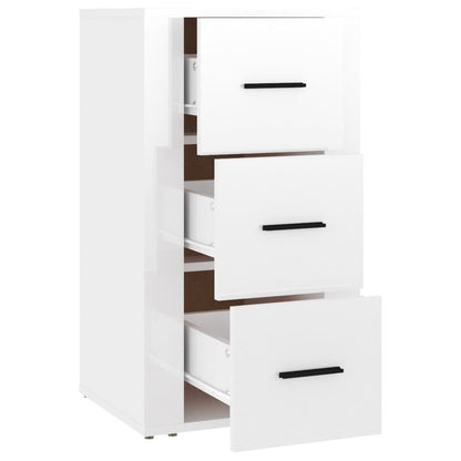 vidaXL Sideboard Hochglanz-Weiß 40x33x70 cm Holzwerkstoff