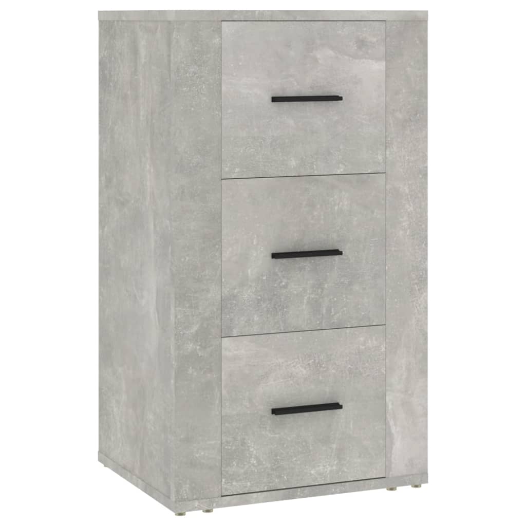 vidaXL Commode de salon gris béton 40x33x70 cm en bois d'ingénierie