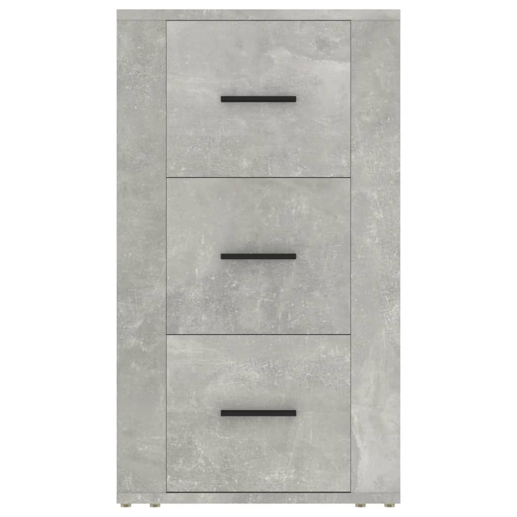 vidaXL Commode de salon gris béton 40x33x70 cm en bois d'ingénierie