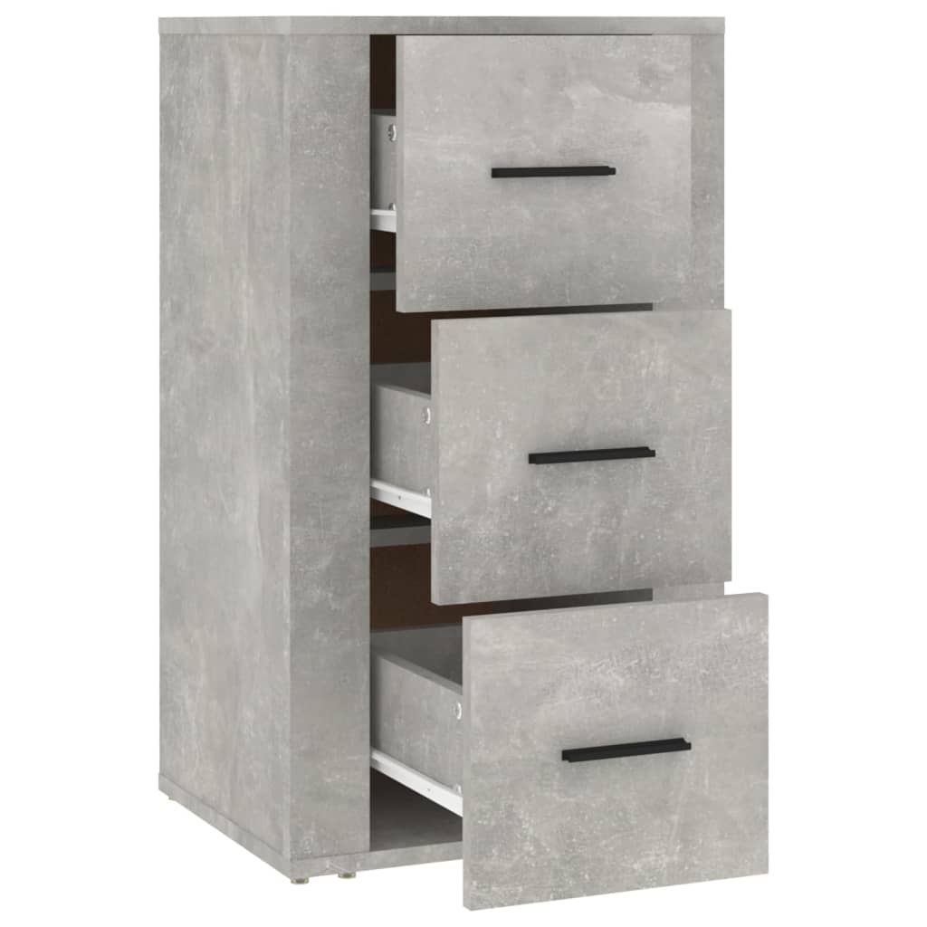 vidaXL Commode de salon gris béton 40x33x70 cm en bois d'ingénierie