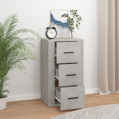 vidaXL Commode de salon gris béton 40x33x70 cm en bois d'ingénierie