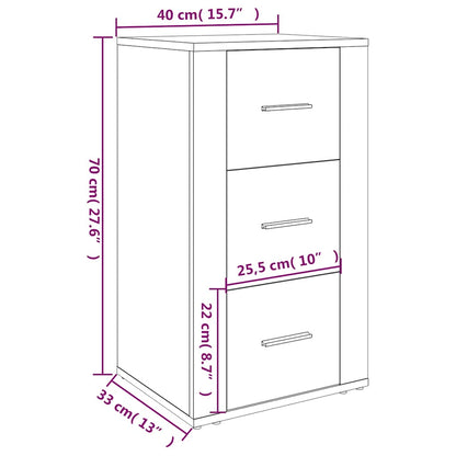 Sideboard Grau Sonoma 40x33x70 cm Holzwerkstoff
