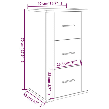 vidaXL Commode Effet Chêne Marron 40x33x70 cm Bois d'ingénierie